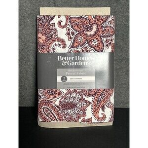 Better Homes & Gardens 100% Cotton Coral Paisley Jacobean 2 Yards Precut Fabric